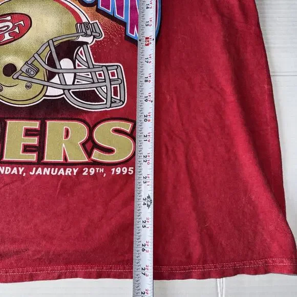 San Francisco 49ers Super Bowl Champions Shirt Sz XL ‘47 Brand Vintage Tubular - Picture 7 of 12
